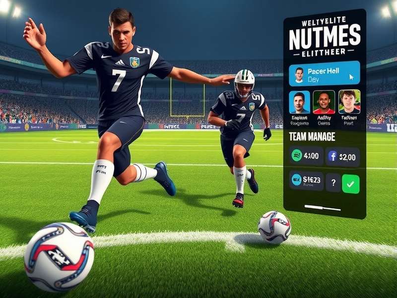 Nutmeg Elite gameplay screenshot showing realistic football action